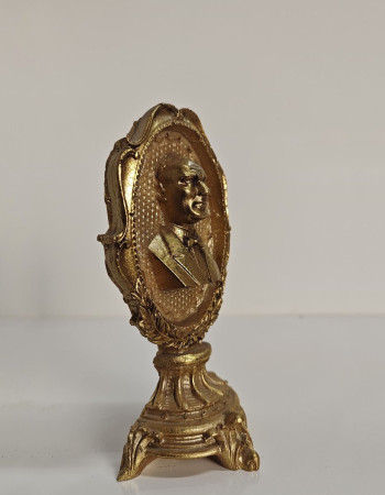 Pedestal Atatürk Decorative Figurine - Gold Antique - Desktop Pedestal Atatürk Decorative Figurine - Gold Antique - Desktop