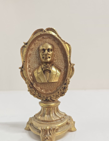 Pedestal Atatürk Decorative Figurine - Gold Antique - Desktop Pedestal Atatürk Decorative Figurine - Gold Antique - Desktop