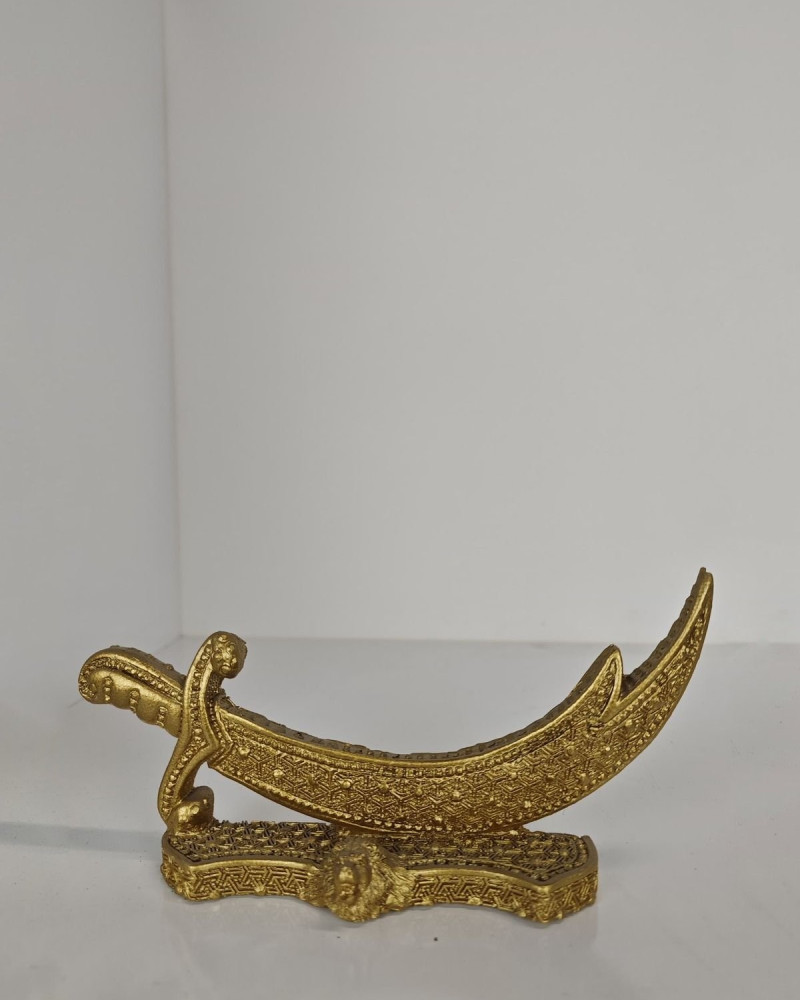 Özel Tasarım Zülfikar Masaüstü Sabit Kılıç - Gold ve Gümüş Seçenekleriyle Özel Tasarım Zülfikar Masaüstü Sabit Kılıç - Gold ve Gümüş Seçenekleriyle