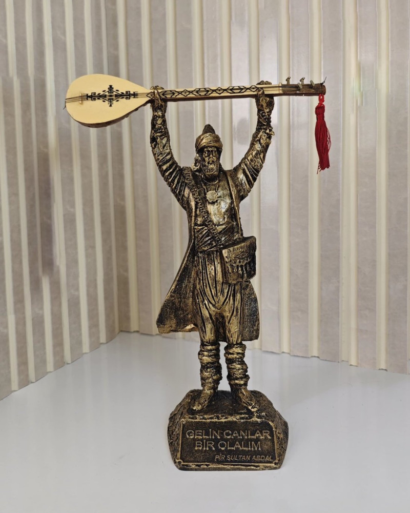 Special Design Pir Sultan Abdal Come, Let's Be Together, Design 2 Figurine Sculpture Special Design Pir Sultan Abdal Come, Let's Be Together, Design 2 Figurine Sculpture