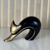 Bohemian Special Design Cat Black & Gold Design Figurine Sculpture Bohemian Special Design Cat Black & Gold Design Figurine Sculpture