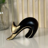Bohemian Special Design Cat Black & Gold Design Figurine Sculpture Bohemian Special Design Cat Black & Gold Design Figurine Sculpture