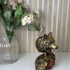 Wolf Head Grey Wolf Gold Antique Figurine Sculpture Special Design Wolf Head Grey Wolf Gold Antique Figurine Sculpture Special Design