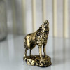 Special Design Howling Grey Wolf Gold Antique Figurine Sculpture Special Design Howling Grey Wolf Gold Antique Figurine Sculpture