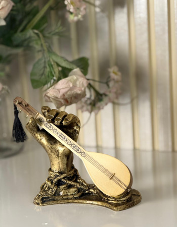 Hand Instrument Decorative Figurine - Gold Antique Hand Instrument Decorative Figurine - Gold Antique