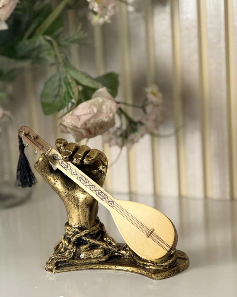 Hand Instrument Decorative Figurine - Gold Antique Hand Instrument Decorative Figurine - Gold Antique