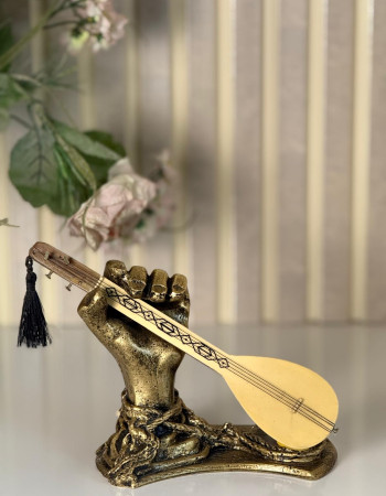 Hand Instrument Decorative Figurine - Gold Antique Hand Instrument Decorative Figurine - Gold Antique