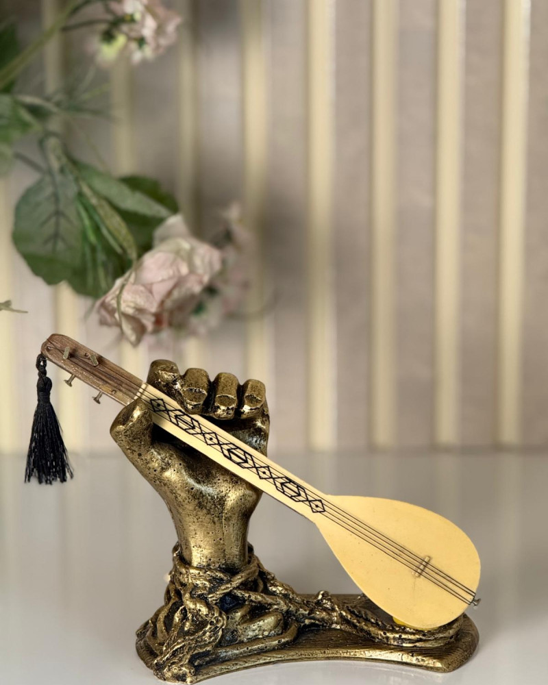 Hand Instrument Decorative Figurine - Gold Antique Hand Instrument Decorative Figurine - Gold Antique