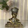 Atatürk Büst Dekoratif Biblo - Gold Eskitme - Masaüstü Atatürk Büst Dekoratif Biblo - Gold Eskitme - Masaüstü
