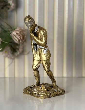 Atatürk Dekoratif Biblo  Ayakta Düşünen - Gold Eskitme - Masaüstü