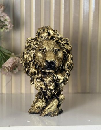 Aslan Büst Büyük Dekoratif Heykel Biblo - Özel Tasarım