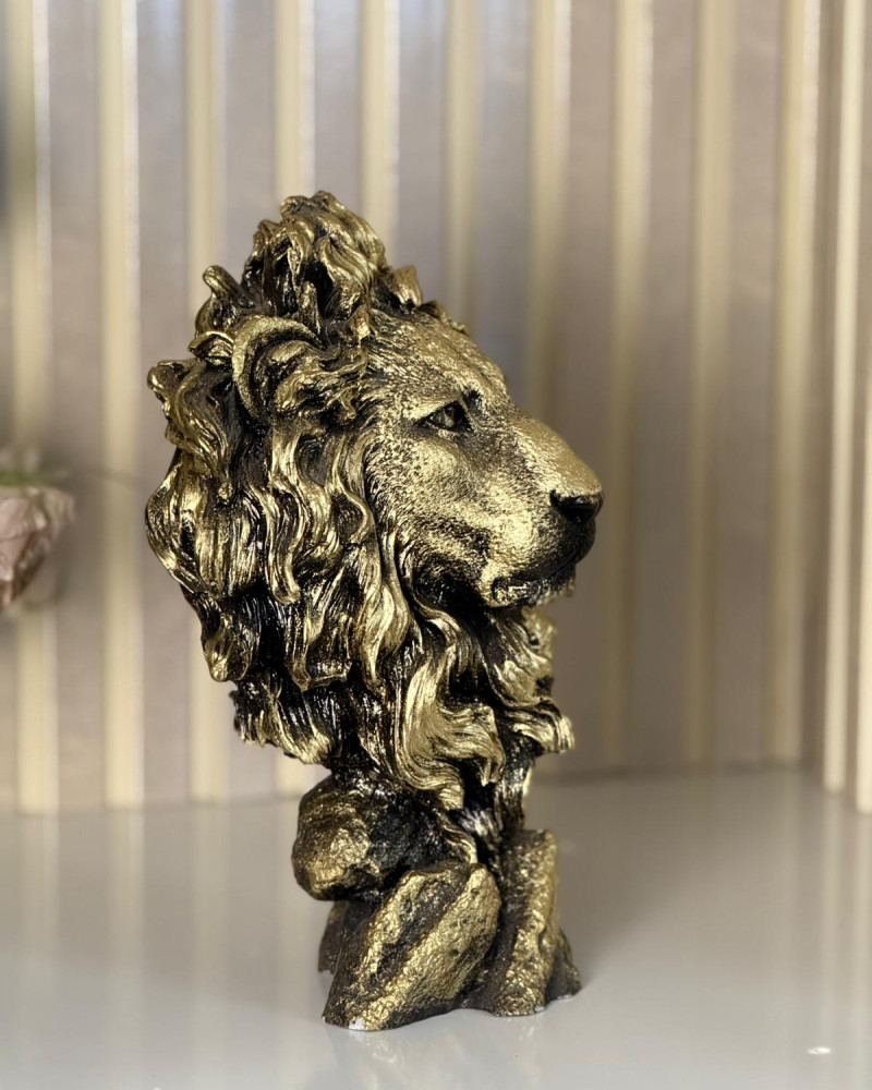Aslan Büst Büyük Dekoratif Heykel Biblo - Özel Tasarım Aslan Büst Büyük Dekoratif Heykel Biblo - Özel Tasarım