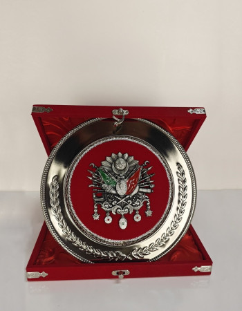 Özel Tasarım Osmanlı Armalı Plaket - Gümüş Renk Seçeneği Özel Tasarım Osmanlı Armalı Plaket - Gümüş Renk Seçeneği