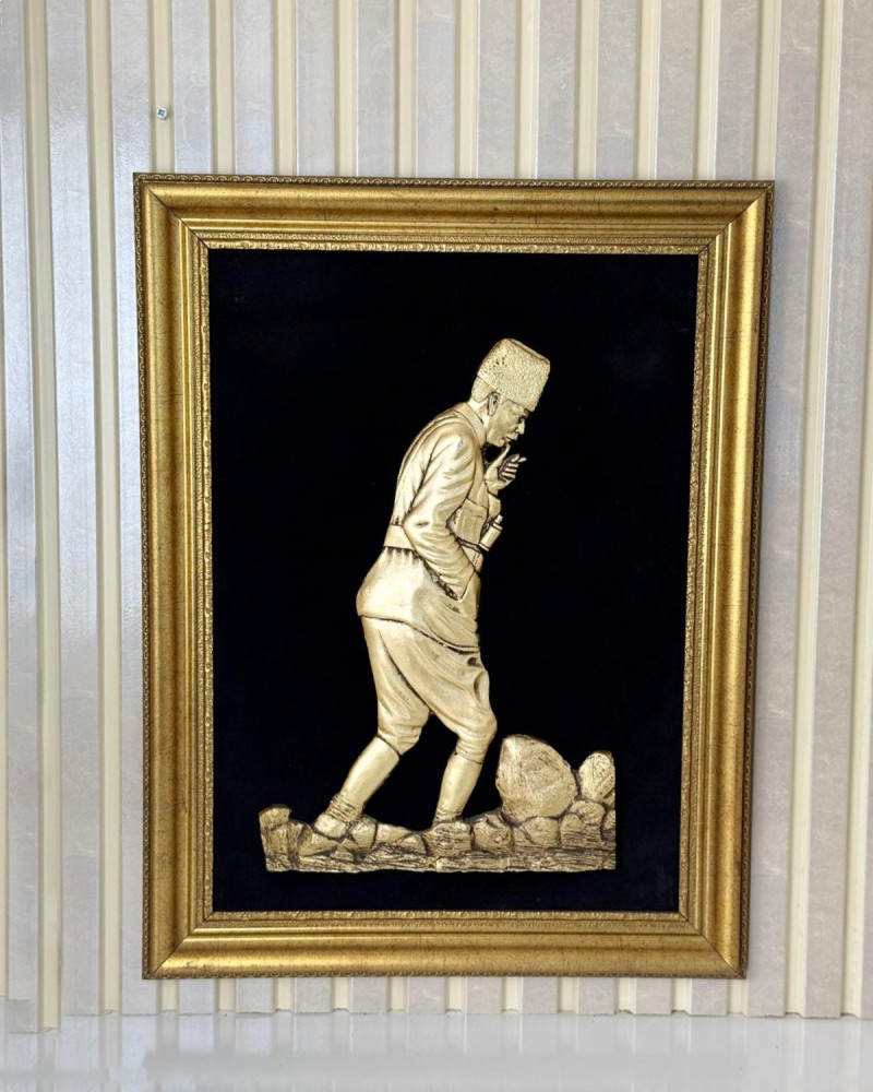 Special Design Framed Gold Antique Detailed Kocatepe Atatürk Decor Special Design Framed Gold Antique Detailed Kocatepe Atatürk Decor