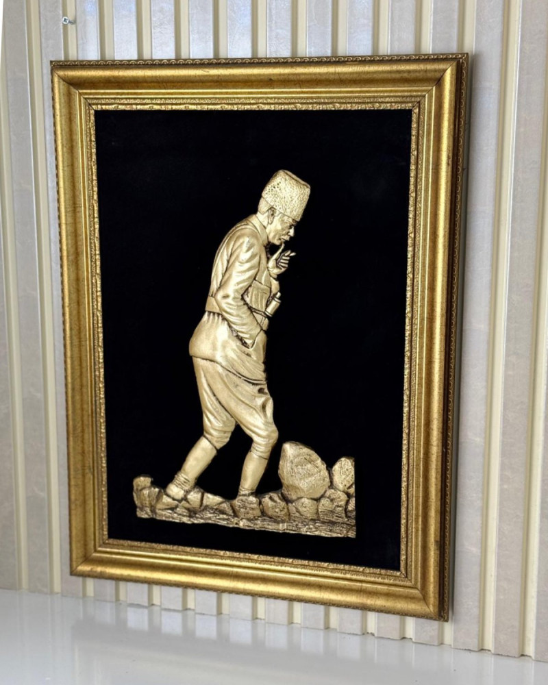 Special Design Framed Gold Antique Detailed Kocatepe Atatürk Decor Special Design Framed Gold Antique Detailed Kocatepe Atatürk Decor