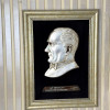Specially Designed Framed Atatürk Bust Painting with Black Background Specially Designed Framed Atatürk Bust Painting with Black Background