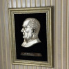 Specially Designed Framed Atatürk Bust Painting with Black Background Specially Designed Framed Atatürk Bust Painting with Black Background