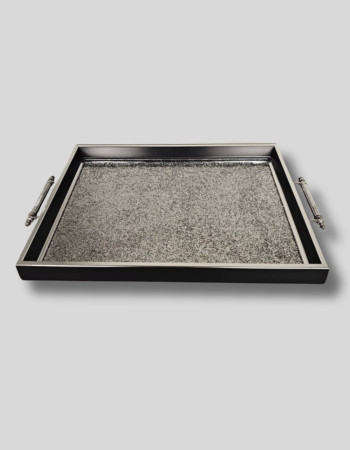Special Design Plastic Framed Silver Glass Printed Presentation Serving Tray Special Design Plastic Framed Silver Glass Printed Presentation Serving Tray