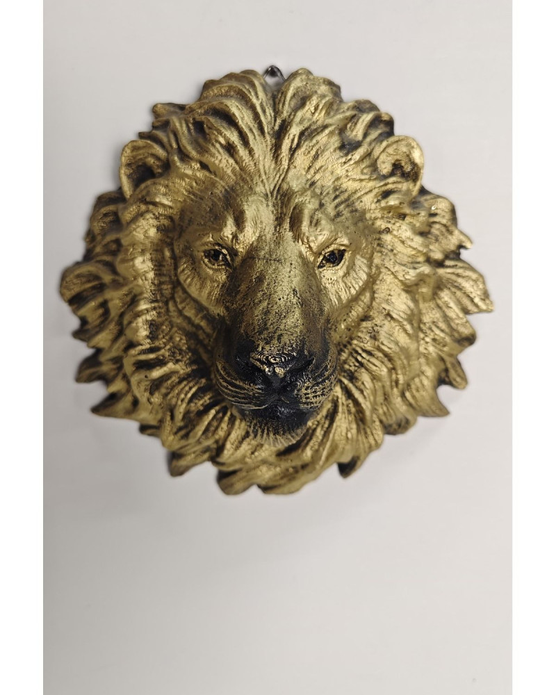 Aslan Kafası - Gold Eskitme - Özel Tasarım Aslan Kafası - Gold Eskitme - Özel Tasarım