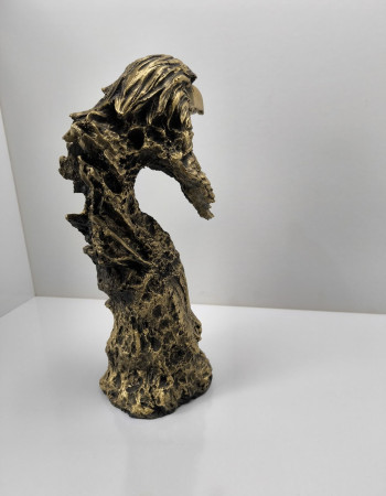 Özel Tasarım Kartal Heykel Biblo - Gold Eskitme