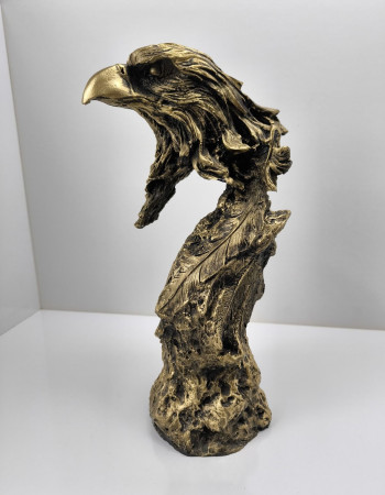 Özel Tasarım Kartal Heykel Biblo - Gold Eskitme