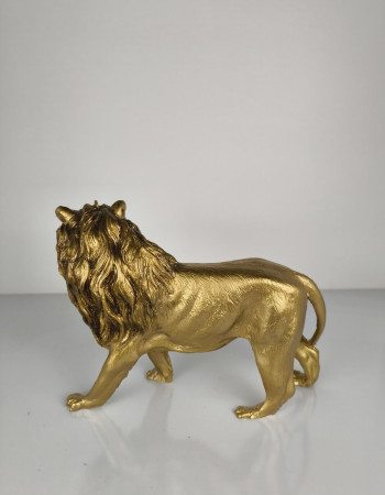 Aslan Ayakta Dekoratif Heykel Biblo - Özel Tasarım