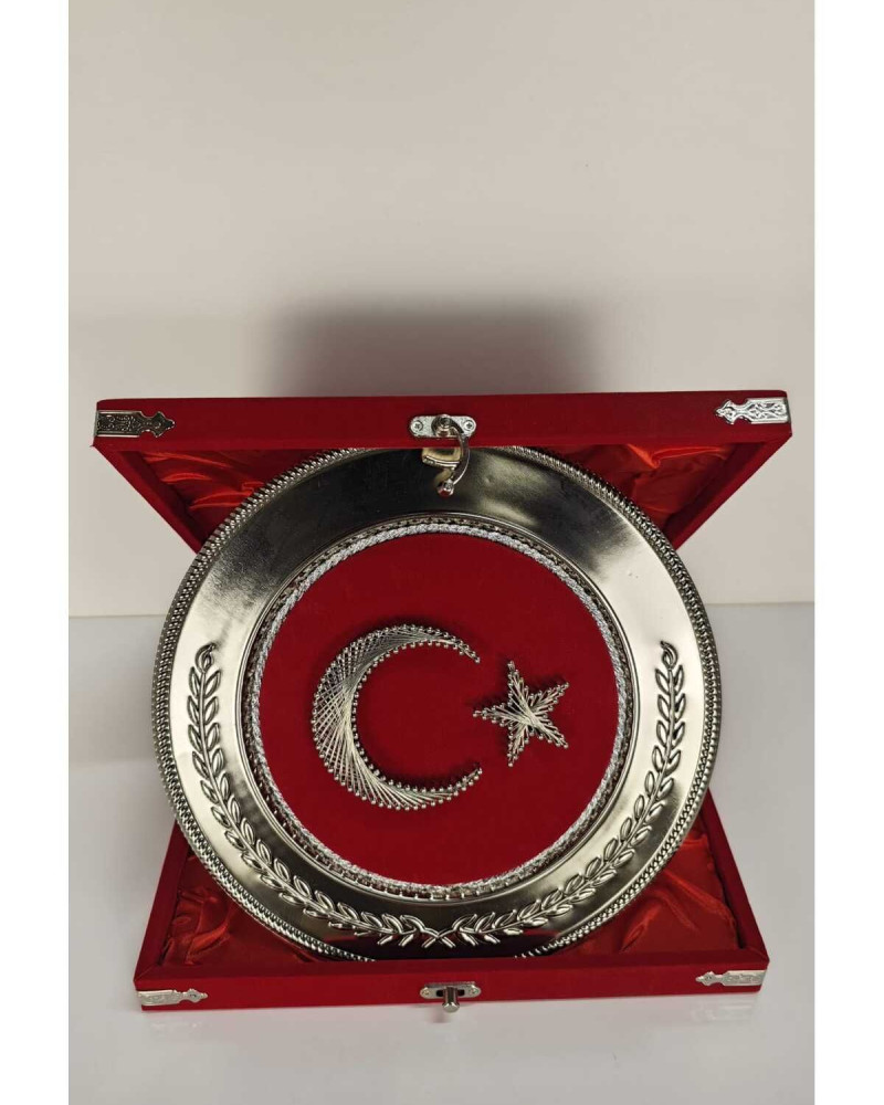 Özel Tasarım Filografi Türk Bayrağı Plaket - Gümüş Renk Seçeneği Özel Tasarım Filografi Türk Bayrağı Plaket - Gümüş Renk Seçeneği