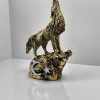 Special Design Howling Wolf Grey Wolf Statue Figurine - Gold and Silver Antique Options Special Design Howling Wolf Grey Wolf Statue Figurine - Gold and Silver Antique Options