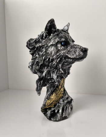 Special Design Grey Wolf Statue Figurine