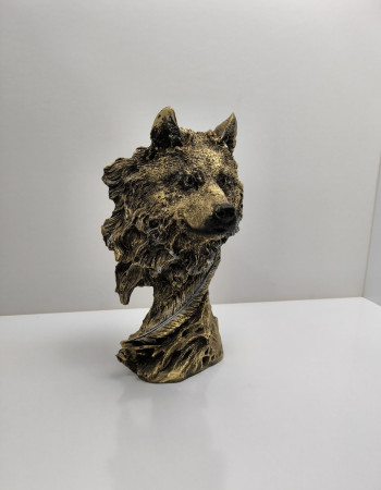 Special Design Wolf Statue Figurine - Gold and Silver Antique Options Special Design Wolf Statue Figurine - Gold and Silver Antique Options