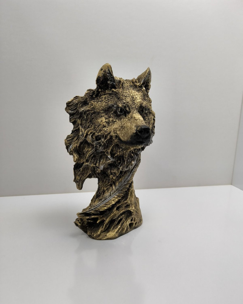Special Design Wolf Statue Figurine - Gold and Silver Antique Options Special Design Wolf Statue Figurine - Gold and Silver Antique Options