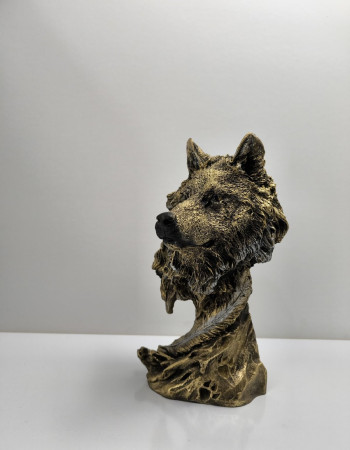 Special Design Wolf Statue Figurine - Gold and Silver Antique Options Special Design Wolf Statue Figurine - Gold and Silver Antique Options