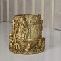 Barrel Pencil Holder with Fisherman Decor Barrel Pencil Holder with Fisherman Decor