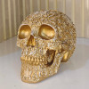 Special Design Gold Antique Patterned Skull Figurine Special Design Gold Antique Patterned Skull Figurine